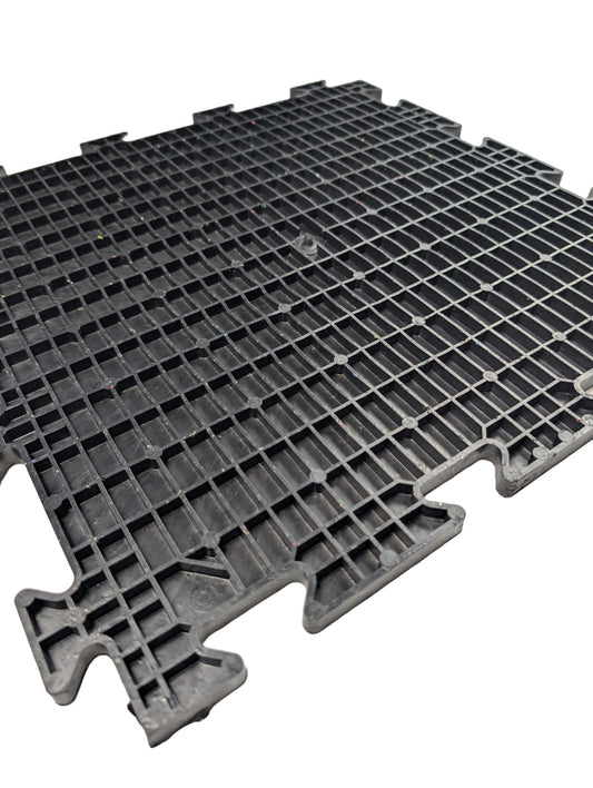 Heavy Duty PVC Checker Interlocking Garage Floor Tiles 495x495x14mm Workshop Gym 10 Year Guarantee Oil Resistant Modular Flooring Rubber Mats Suitable For Cars