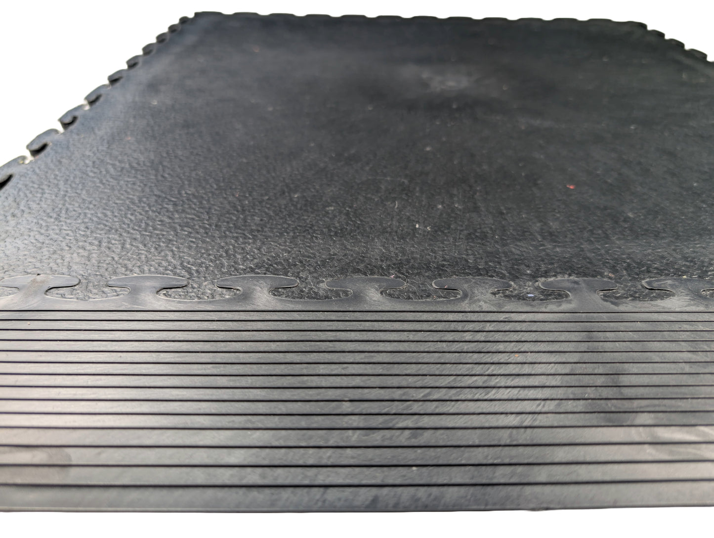 Premium Heavy-Duty Solid 7mm PVC Black Interlocking Garage & Workshop Floor Tiles, Oil & Chemical Resistant, Trolley Jack Approved (500x500x7mm)