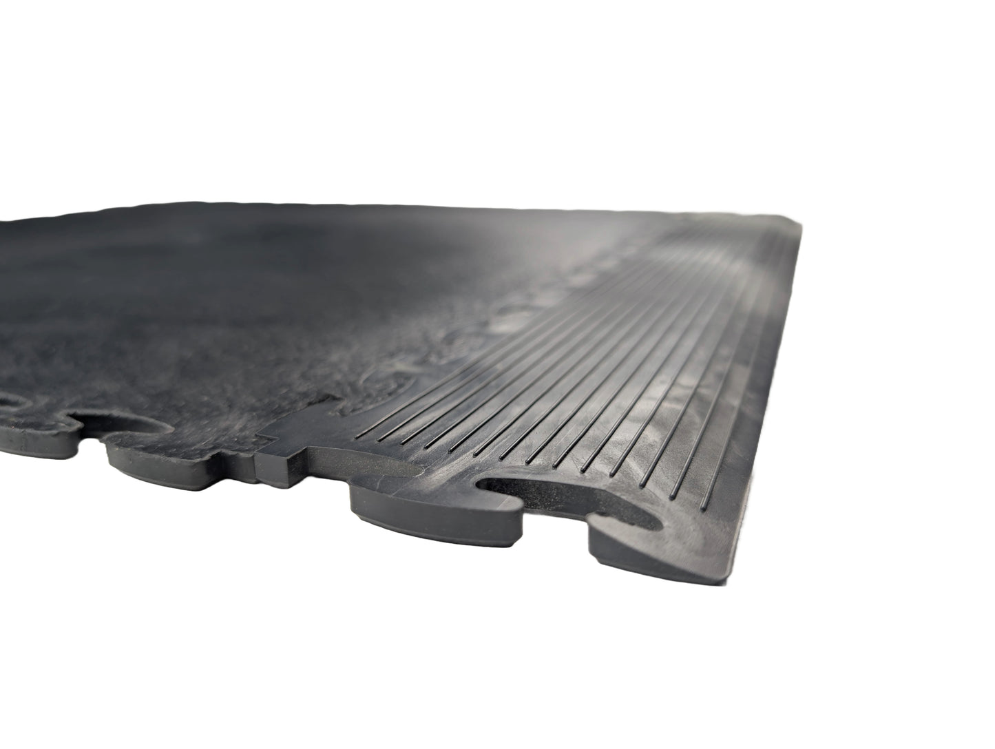 Premium Heavy-Duty Solid 7mm PVC Black Interlocking Garage & Workshop Floor Tiles, Oil & Chemical Resistant, Trolley Jack Approved (500x500x7mm)