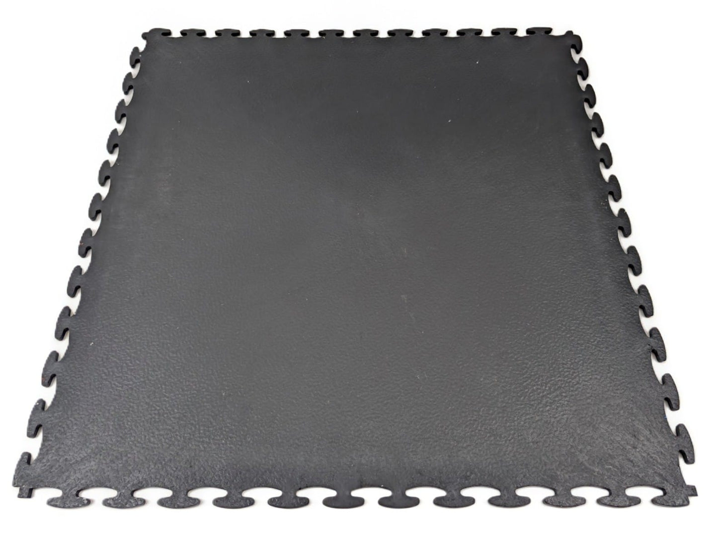 Premium Heavy-Duty Solid 7mm PVC Black Interlocking Garage & Workshop Floor Tiles, Oil & Chemical Resistant, Trolley Jack Approved (500x500x7mm)