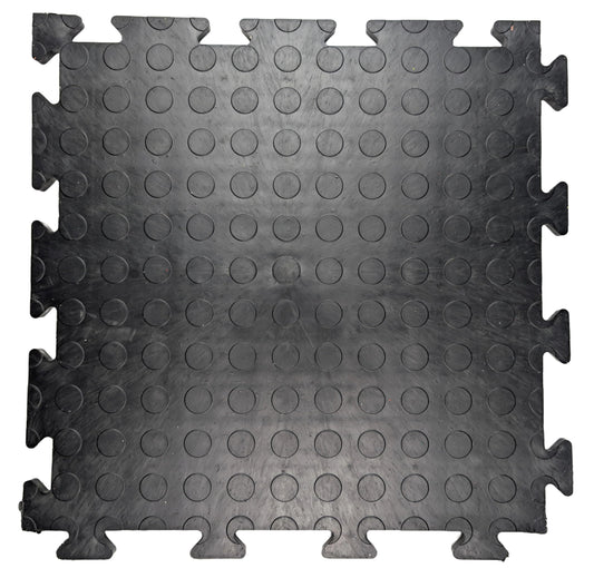 Heavy Duty PVC Penny Interlocking Garage Floor Tiles 495x495x12mm Workshop Gym 10 Year Guarantee Oil Resistant Modular Flooring Rubber Mats Suitable For Cars
